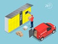 Isometric Parcel Delivery Lockers. Self-service. Express Delivery. This service provides an alternative to home delivery