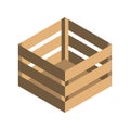 Isometric parcel icon.Packing box vector illustration isolated on white background. Royalty Free Stock Photo