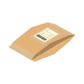 Isometric parcel icon.Packing box vector illustration isolated on white background. Royalty Free Stock Photo