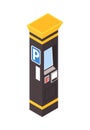 Isometric Parking Meter Royalty Free Stock Photo