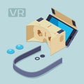 Isometric parts of the cardboard virtual reality