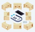 Isometric parts of the cardboard virtual reality