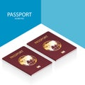 Isometric passport world vector