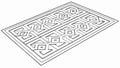 Isometric Patterned Rug or Carpet Design, vector design Generative AI Royalty Free Stock Photo
