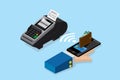 Isometric payment by smartphone