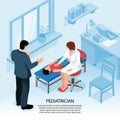 Isometric Pediatrician Office Background