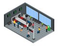 Isometric People In Airport Concept Royalty Free Stock Photo