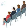 Isometric people. Briefing business training.