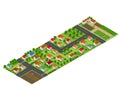 Isometric perspective farms