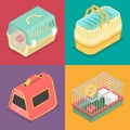 Isometric Pet Carriers with Portable House for Cat and Hamster