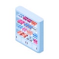 Isometric Pharmacy Cabinet Composition Royalty Free Stock Photo