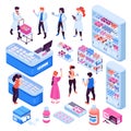 Isometric Pharmacy Set