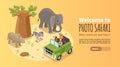 Isometric Photo Safari Banner