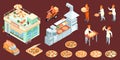 Isometric Pizza Icons Collection