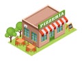 Isometric pizzeria.