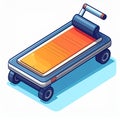 Isometric Platform Trolley for Transport and Logistics Royalty Free Stock Photo