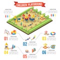 Isometric Playground Infographic Concept