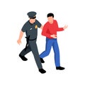 Isometric Policeman Illustration Royalty Free Stock Photo