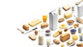 Isometric presentation of healthy breakfast