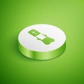 Isometric Priest icon isolated on green background. White circle button. Vector Illustration Royalty Free Stock Photo