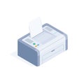Isometric printer isolated. Royalty Free Stock Photo