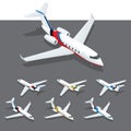 Isometric private jet Royalty Free Stock Photo