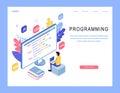 Isometric Programming landing page design