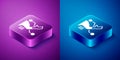 Isometric Prosthesis hand icon isolated on blue and purple background. Futuristic concept of bionic arm, robotic Royalty Free Stock Photo