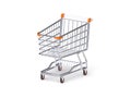 Isometric push cart for shopping 3D render