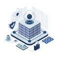 Isometric Quantum Resistant Encryption with a Central Secure Server