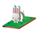 Isometric rabbit. Vector illustration decorative design
