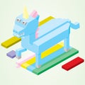 Isometric rainbow horse