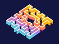 Isometric rainbow maze / labyrinth