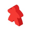 Isometric red meeple vector illustration Royalty Free Stock Photo