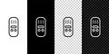 Isometric Remote control icon isolated on grey background. Blue square button. Vector