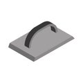 Isometric repair construction concrete polisher work tool and equipment flat style icon design