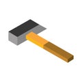 Isometric repair construction hammer work tool and equipment flat style icon design