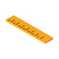 Isometric repair construction ruler measure work tool and equipment flat style icon design