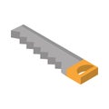 Isometric repair construction saw work tool and equipment flat style icon design