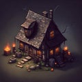 Twilight Terror: Isometric Game Village House