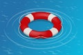 Isometric rescue life belt, marine lifebuoy water safety. isolated on white background. Lifebuoy.
