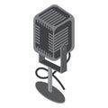 Isometric Retro Microphone Icon Isolated on White Background Royalty Free Stock Photo