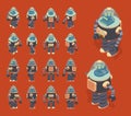 Isometric retro robot