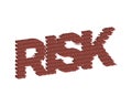 isometric IT Risk Management Implementation with code number inside the word risk