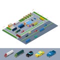 Isometric Road Highway Infrastructure Royalty Free Stock Photo