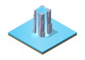 Isometric rocky mountain Royalty Free Stock Photo