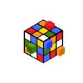 Isometric rubiks illustration vector