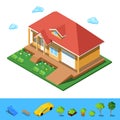 Isometric Rural Building House