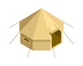 Isometric Safari Tent Composition
