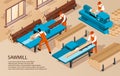 Isometric Sawmill Indoor Background